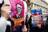 تجمع اعتراضی مقابل سفارت فرانسه در تهران