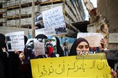 تجمع اعتراضی مقابل سفارت فرانسه در تهران