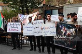تجمع اعتراضی مقابل سفارت فرانسه در تهران