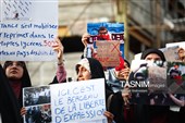 تجمع اعتراضی مقابل سفارت فرانسه در تهران