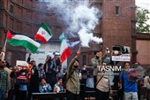 تجمع اعتراضی مقابل سفارت فرانسه در تهران