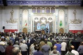 مراسم وداع با پیکر شهید عباس آقایی در حرم حضرت معصومه(س)