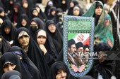 مراسم وداع با پیکر شهید عباس آقایی در حرم حضرت معصومه(س)