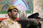 مراسم وداع با پیکر شهید عباس آقایی در حرم حضرت معصومه(س)