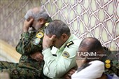 مراسم وداع با پیکر شهید عباس آقایی در حرم حضرت معصومه(س)