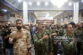 مراسم وداع با پیکر شهید عباس آقایی در حرم حضرت معصومه(س)