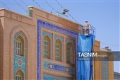 شست‌وشو دیوارهای مسجد مقدس جمکران