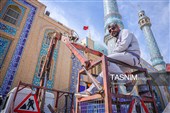 شست‌وشو دیوارهای مسجد مقدس جمکران