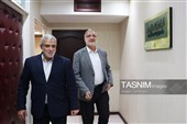علیرضا زاکانی شهردار تهران و مجید قلی زاده مدیر عامل خبرگزاری تسنیم