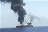 Сильный пожар на третьем танкере в Ормузском проливе после подрыва на морской мине