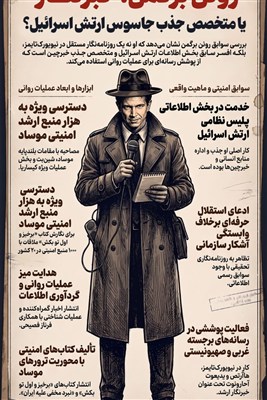 اینفوگرافیک/ خبرنگار نیویورک‌تایمز یا متخصص جذب جاسوس ارتش اسرائیل؟رونن برگمن کیست؟
