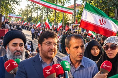 جان‌فدایان لاهیجان: در دفاع از ایران در کنار رهبری می‌مانیم