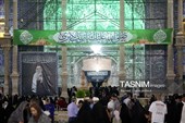 حضور پرشور زائران در حرم بانوی کرامت در شب میلاد حضرت زینب کبری (س)
