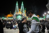 حضور پرشور زائران در حرم بانوی کرامت در شب میلاد حضرت زینب کبری (س)