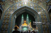 حضور پرشور زائران در حرم بانوی کرامت در شب میلاد حضرت زینب کبری (س)