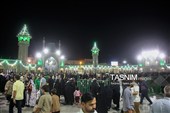 حضور پرشور زائران در حرم بانوی کرامت در شب میلاد حضرت زینب کبری (س)