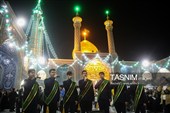 حضور پرشور زائران در حرم بانوی کرامت در شب میلاد حضرت زینب کبری (س)