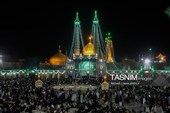 حضور پرشور زائران در حرم بانوی کرامت در شب میلاد حضرت زینب کبری (س)