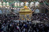 حال و هوای حرم مطهر رضوی در شب میلاد حضرت زینب سلام‌الله علیها