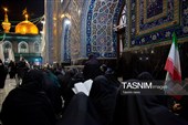 حال و هوای حرم مطهر رضوی در شب میلاد حضرت زینب سلام‌الله علیها