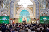 حال و هوای حرم مطهر رضوی در شب میلاد حضرت زینب سلام‌الله علیها