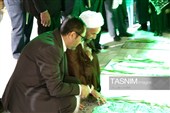 ادای احترام خادمان رضوی به ساحت فرمانده شهیدسپاه سپهبدپاکپور در خنداب