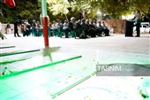 ادای احترام خادمان رضوی به ساحت فرمانده شهیدسپاه سپهبدپاکپور در خنداب