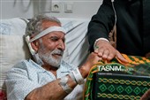 حضور خدام حرم مطهر رضوی در بیمارستان امام رضا علیه‌السلام