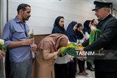 حضور خدام حرم مطهر رضوی در بیمارستان امام رضا علیه‌السلام