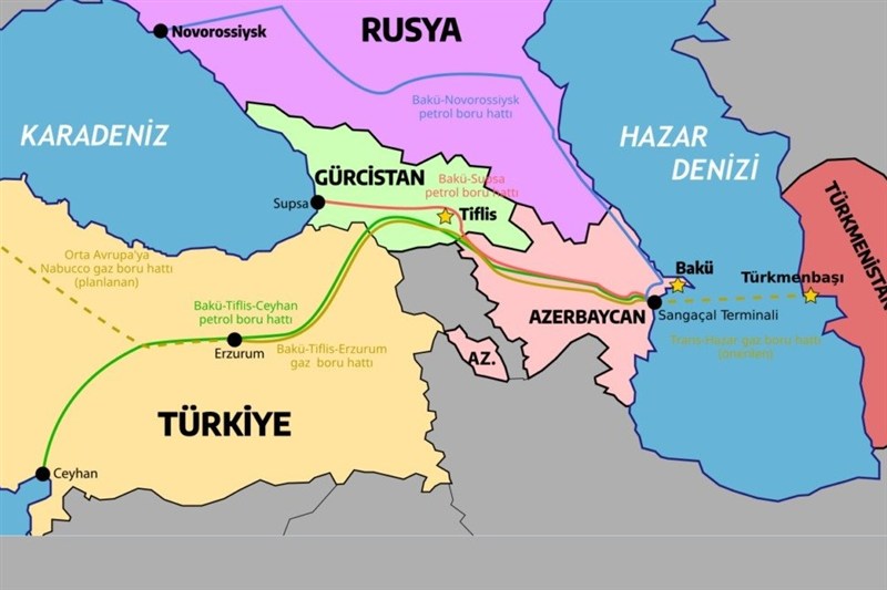 کشور ترکیه , حامل های انرژی , کشور "گرجستان" , کشور جمهوری آذربایجان , پدافند عامل , پدافند غیر عامل ,