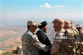 دیدار امام جمعه و فرمانده سپاه زنجان با رزمندگان زنجانی در مناطق مرزی و عملیاتی سردشت