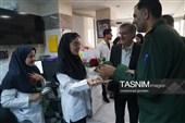 خداقوت فرمانده سپاه خراسان جنوبی به پرستاران بیمارستان امام رضا (ع) بیرجند
