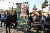مراسم تشییع پیکر پدر سپهبد شهید موسوی در قم