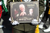 مراسم تشییع پیکر پدر سپهبد شهید موسوی در قم