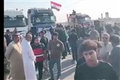 ببینید|اعتراض مردم استان میسان عراق به بستن گذرگاه‌ها با ایران
