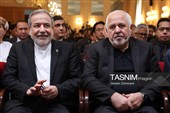 سید عباس عراقچی  وزیر امور خارجه جمهوری اسلامی ایران و  محمد جواد ظریف در نشست تخصصی نقش شهید خرازی در اجماع سازی سیاست خارجی
