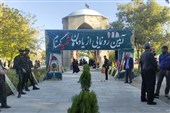 افتتاح یادمان شهید گمنام در بوستان مدنی همدان