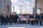 تشرف خانواده شهدا و جانبازان لامرد فارس به حرم مطهر رضوی