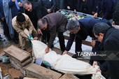 تشییع جنازه پدر شهیدان نقدی در زنجان