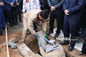 تشییع جنازه پدر شهیدان نقدی در زنجان
