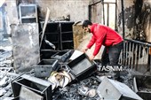 خسارت آتش سوزی مرکز بهداشت شهرستان رودسر - گیلان