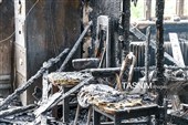 خسارت آتش سوزی مرکز بهداشت شهرستان رودسر - گیلان