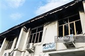خسارت آتش سوزی مرکز بهداشت شهرستان رودسر - گیلان