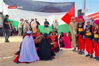 تقرير تسنيم | حين تضيق الخيام بأهلها... أبناء غزة يتشبثون بجذورهم عبر مهرجان يوم التراث