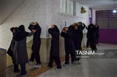 مانور پناه گرفتن در شرایط بحران نظامی در مدرسه -شیراز