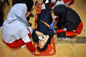 مانور پناه گرفتن در شرایط بحران نظامی در مدرسه -شیراز