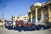 مانور پناه گرفتن در شرایط بحران نظامی در مدرسه -شیراز